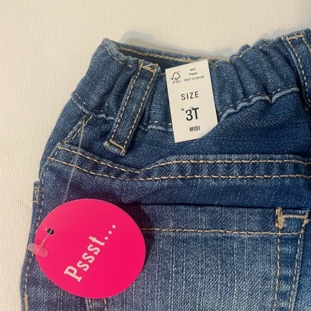 The Children’s Place short toddler blue jean midi nwt girls short bottom Sz 3T